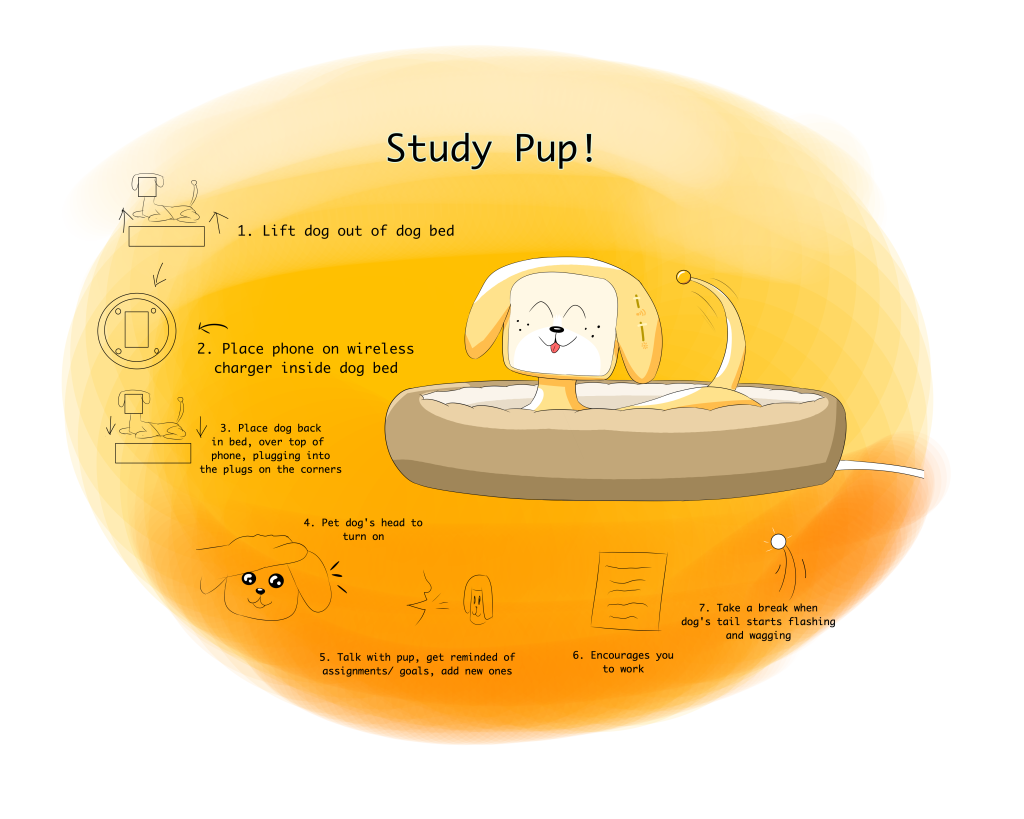 picture of Study Pup and user steps